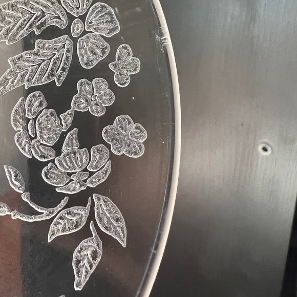 Vintage Glass New Martinsville Double Arm Candlestick Holder Meadow Wreath - Picture 14 of 16